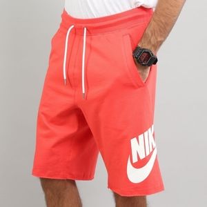 Nike Sportswear Mens French Terry Shorts Red Small